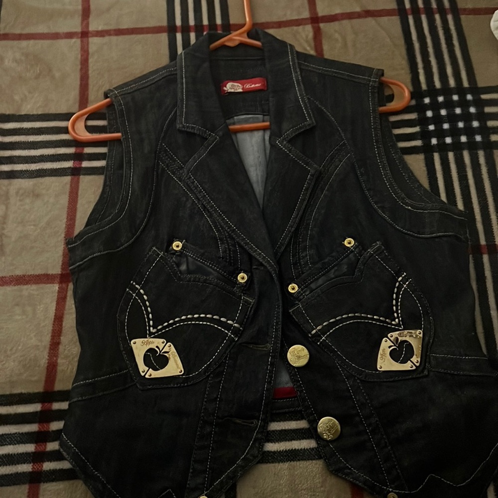 Apple bottoms vintage jean vest
